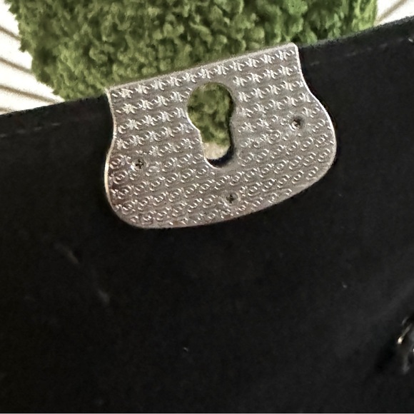 Patricia Nash Smooth Leather Flap Black Crossbody Women's Bag - Picture 11 of 14